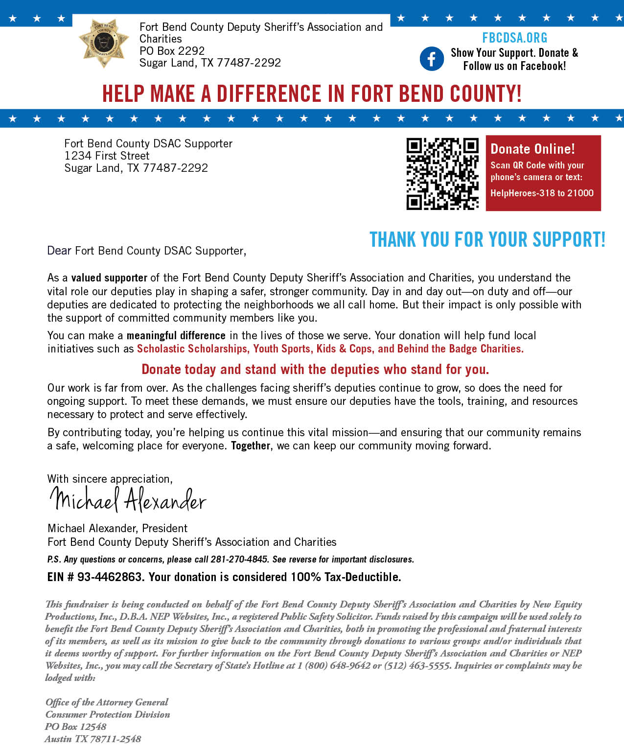 Donation Letter